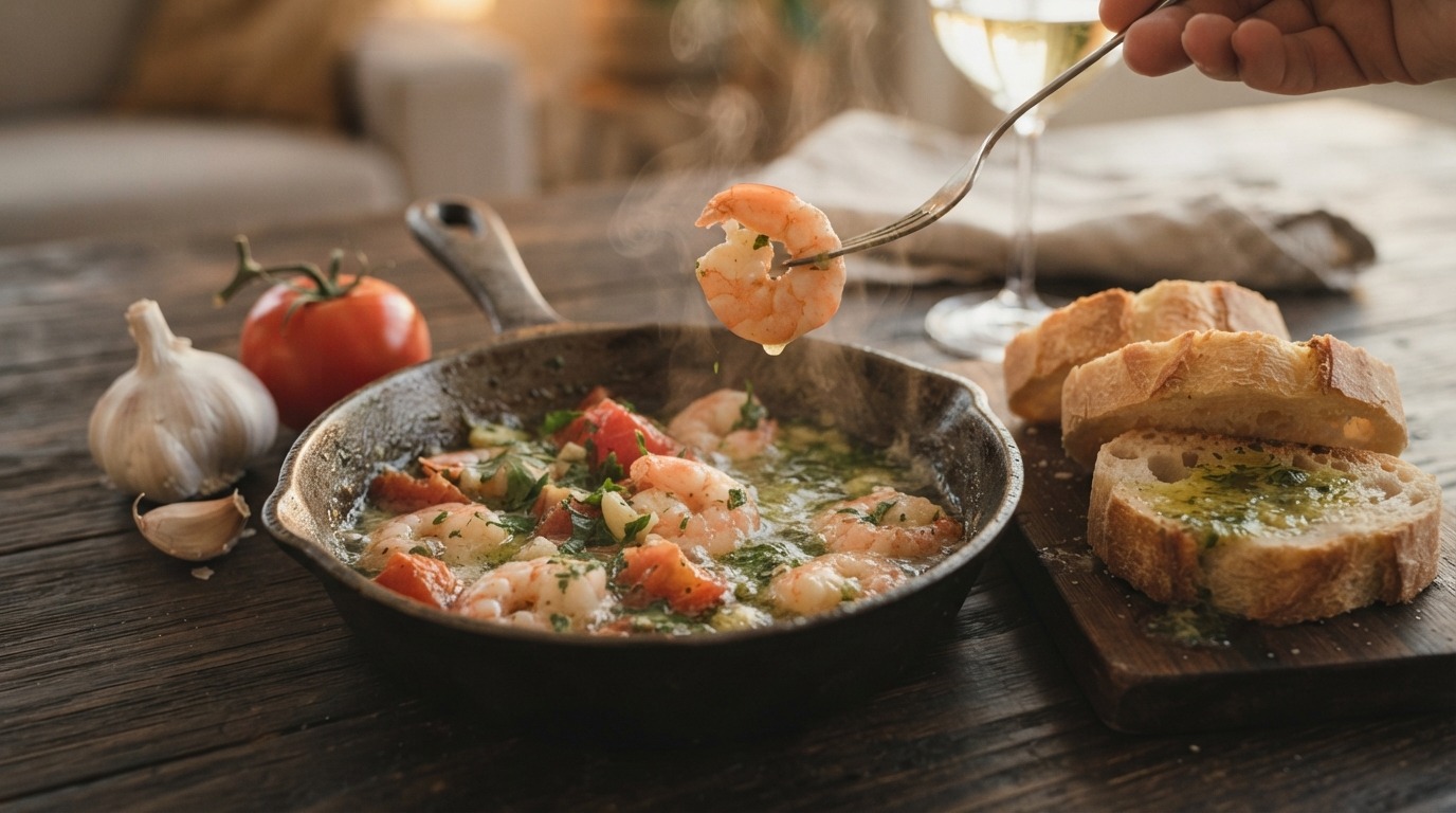 Scampi's met Tomaat, Knoflook en Kruidenboter recept Scampi's met Tomaat, Knoflook en Kruidenboter recept
