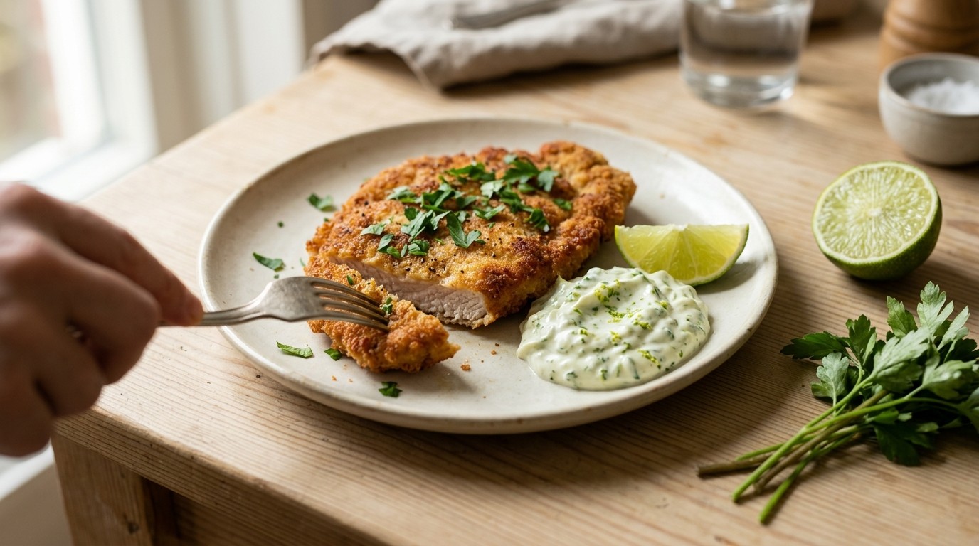 Schnitzel met Limoen-mayonaise