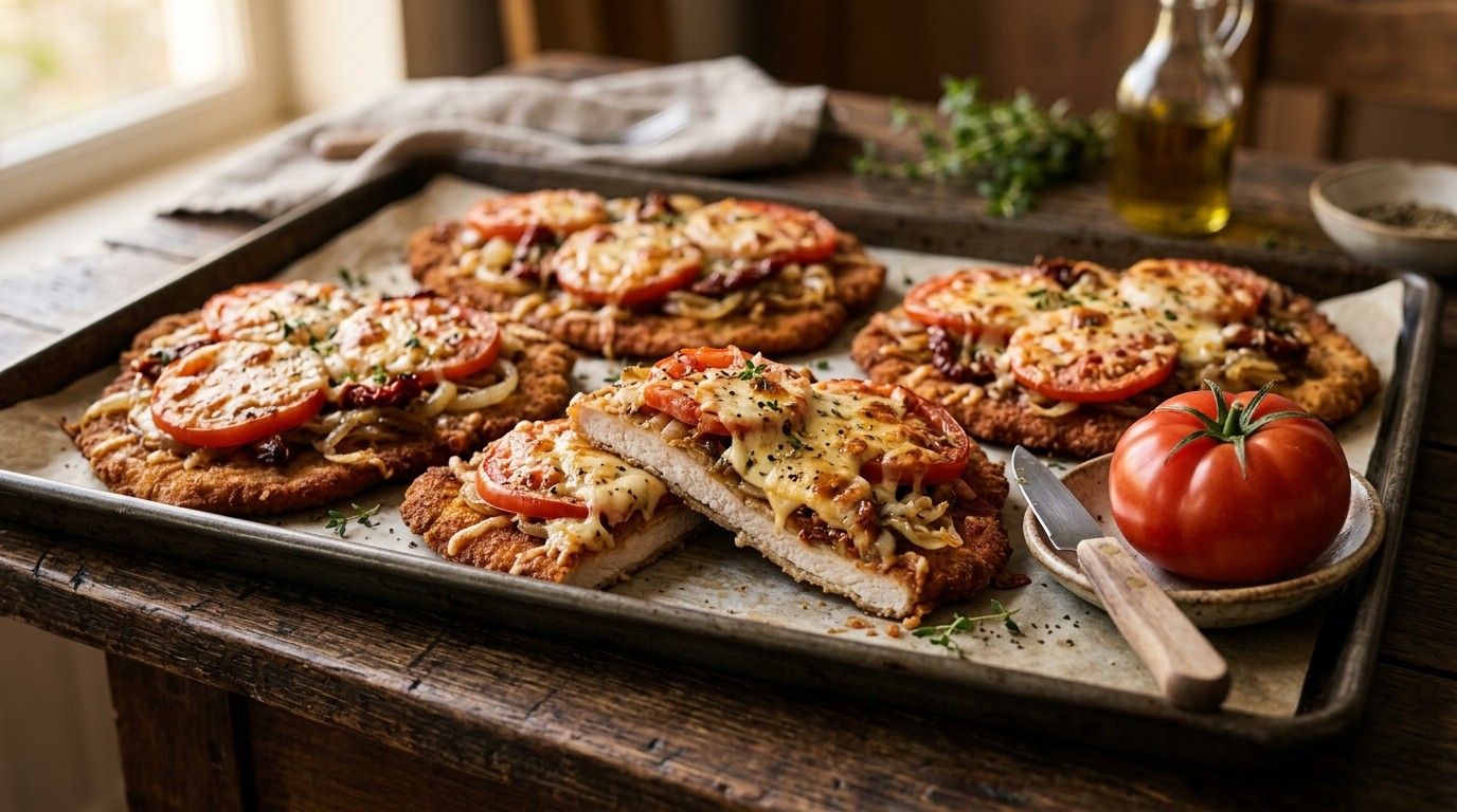 Schnitzelpizza's Voor Buffet recept Schnitzelpizza's Voor Buffet recept