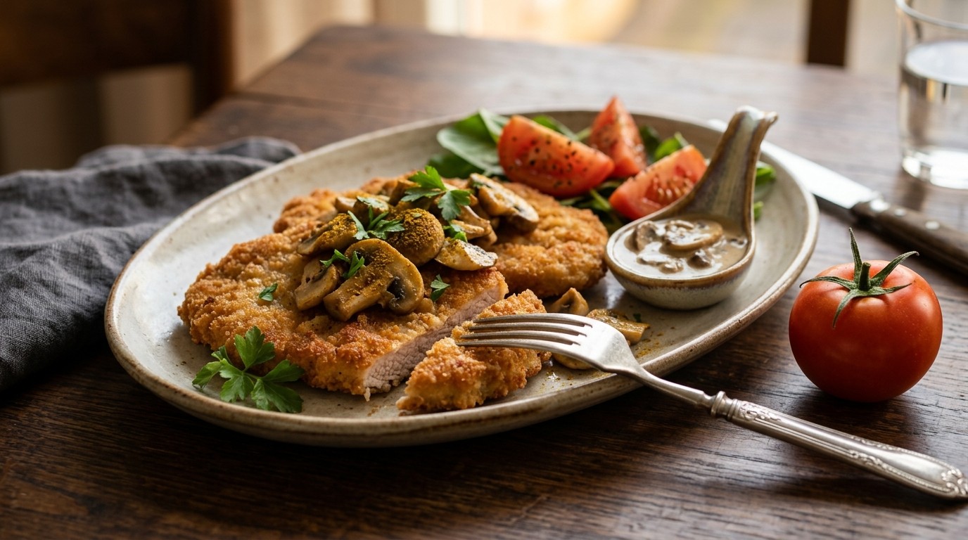 Schnitzels met Champignons