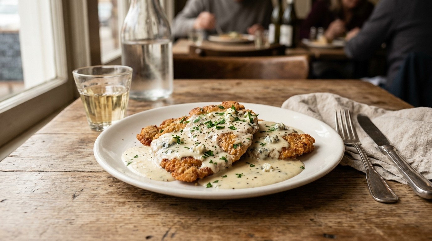 Schnitzels met Gorgonzolasaus
