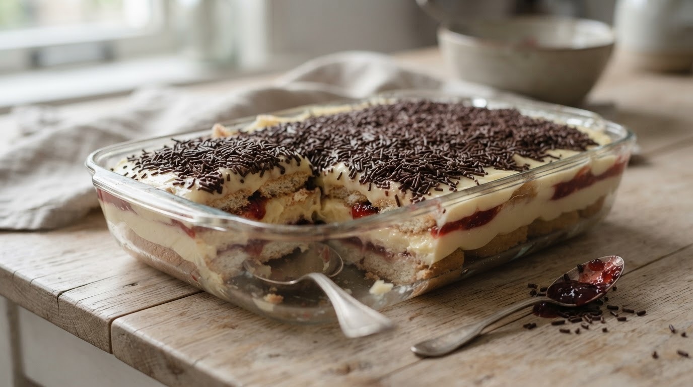 Schoenlapperstaart (beschuit en Pudding Taart)
