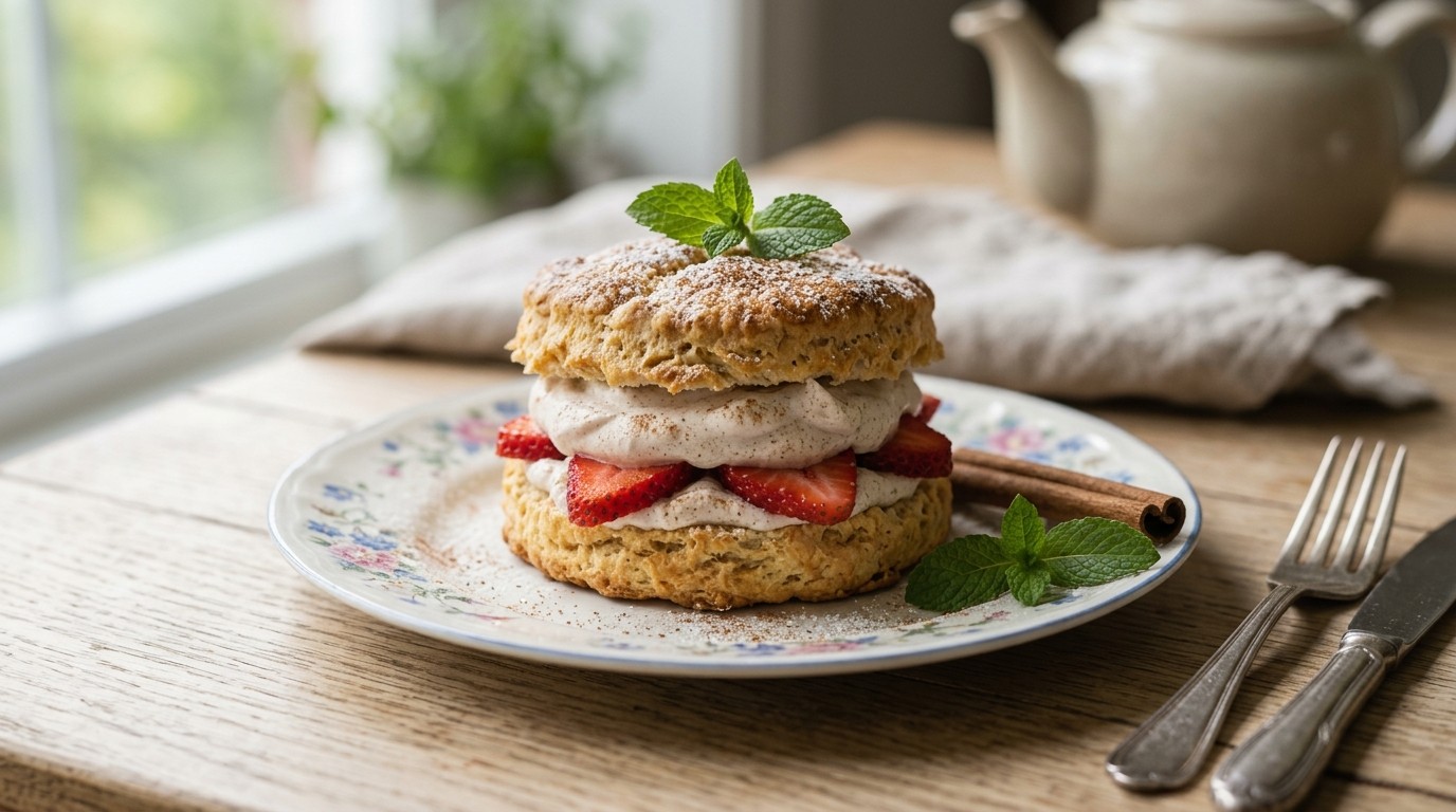 Scones met Aardbeien en Kaneelroom recept Scones met Aardbeien en Kaneelroom recept
