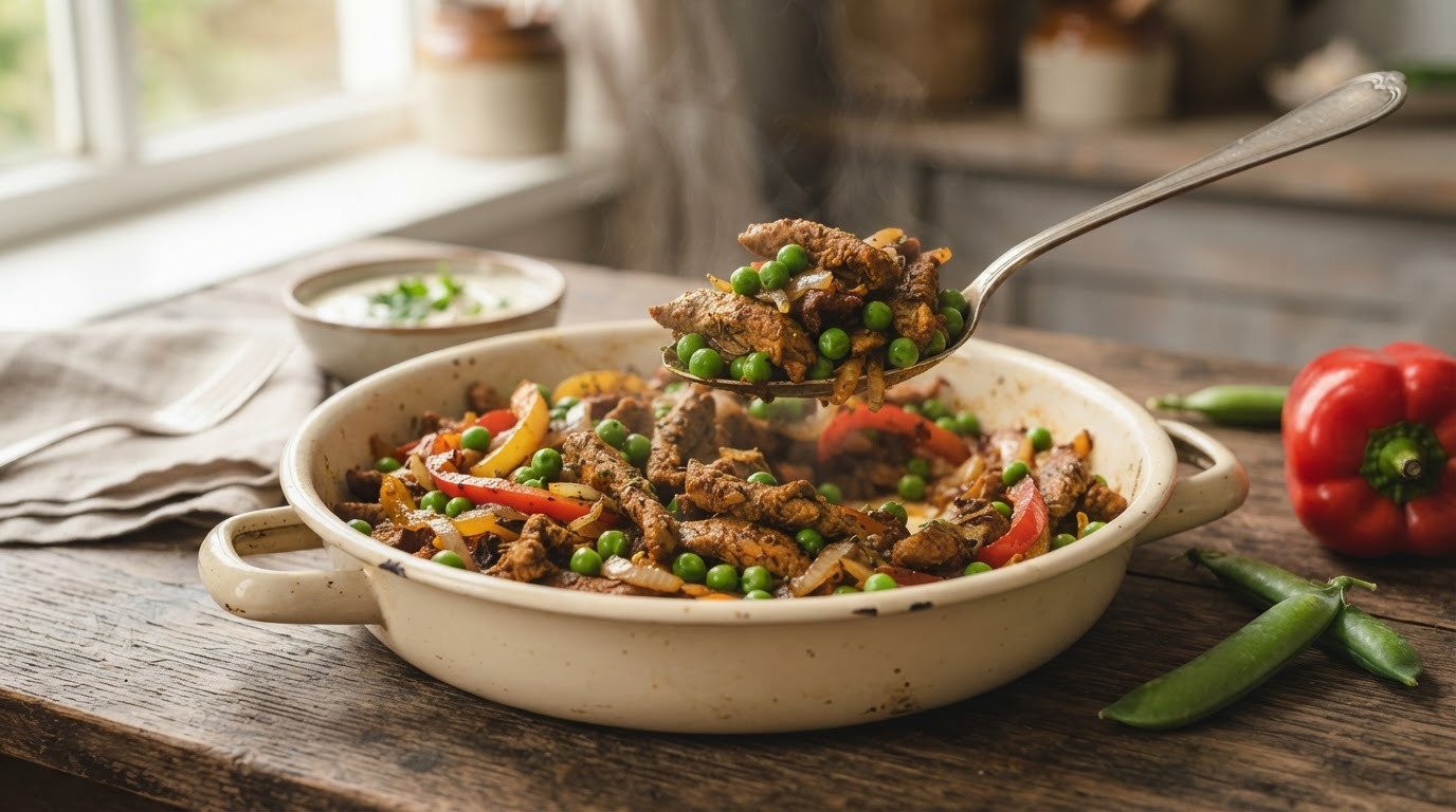Shoarma Doperwtenschotel recept Shoarma Doperwtenschotel recept