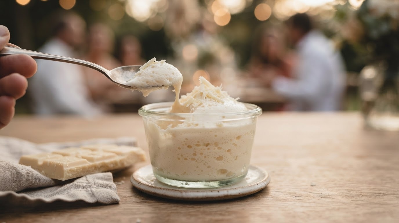 Simpele Witte Chocolademousse