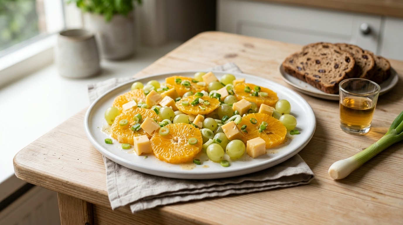 Sinaasappelsalade met Druiven