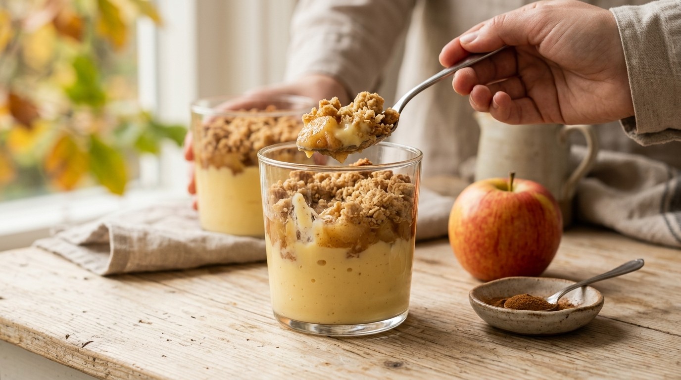 Slank Custard met Appelkruimel Toetje