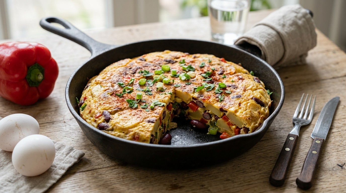 Slanke Aardappel-bonentortilla