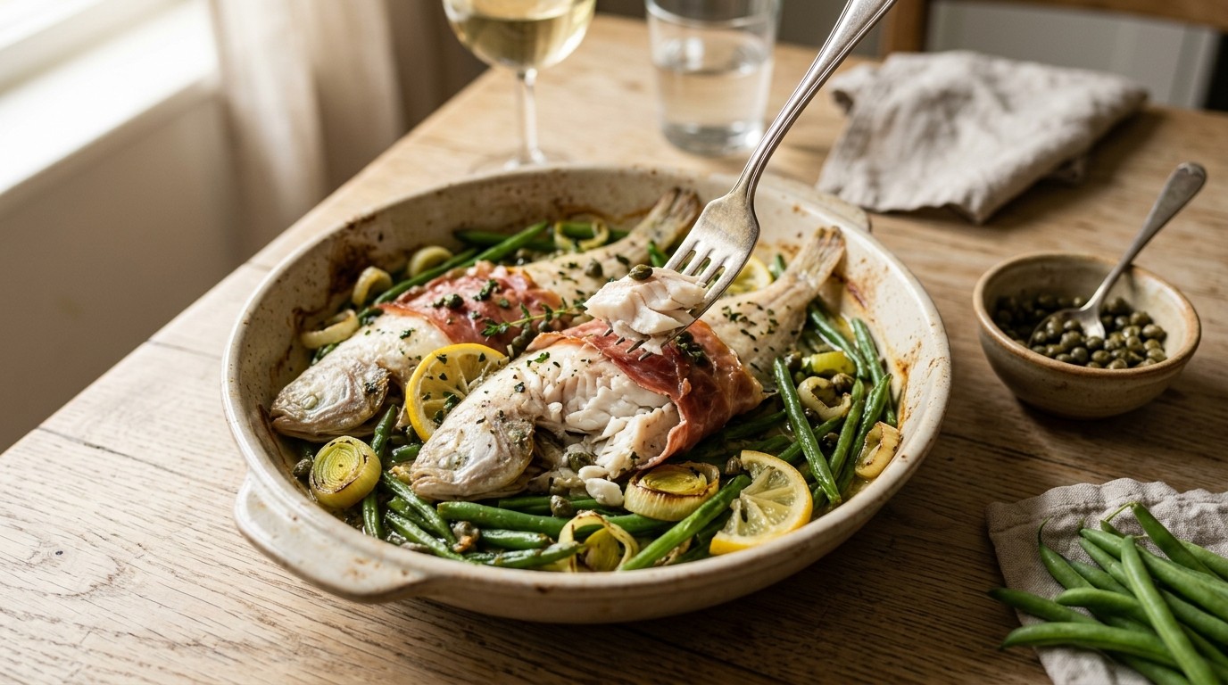 Sliptong met Rauwe ham met Kappertjes