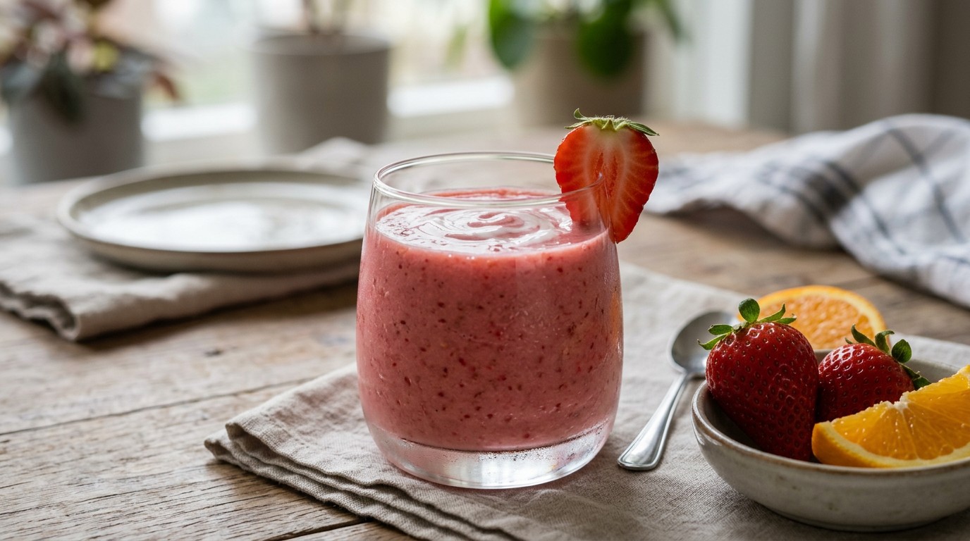 Smoothie Aardbei Sinaasappel recept Smoothie Aardbei Sinaasappel recept