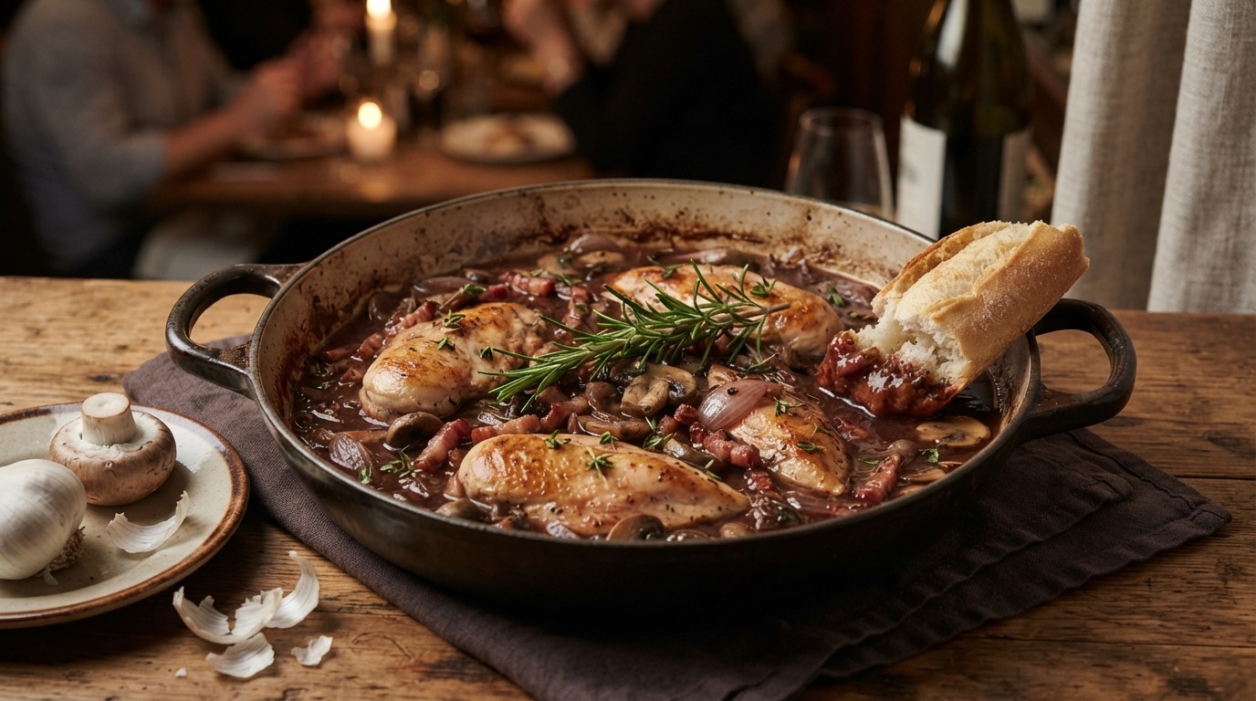 Snelle coq au vin recept Snelle coq au vin recept
