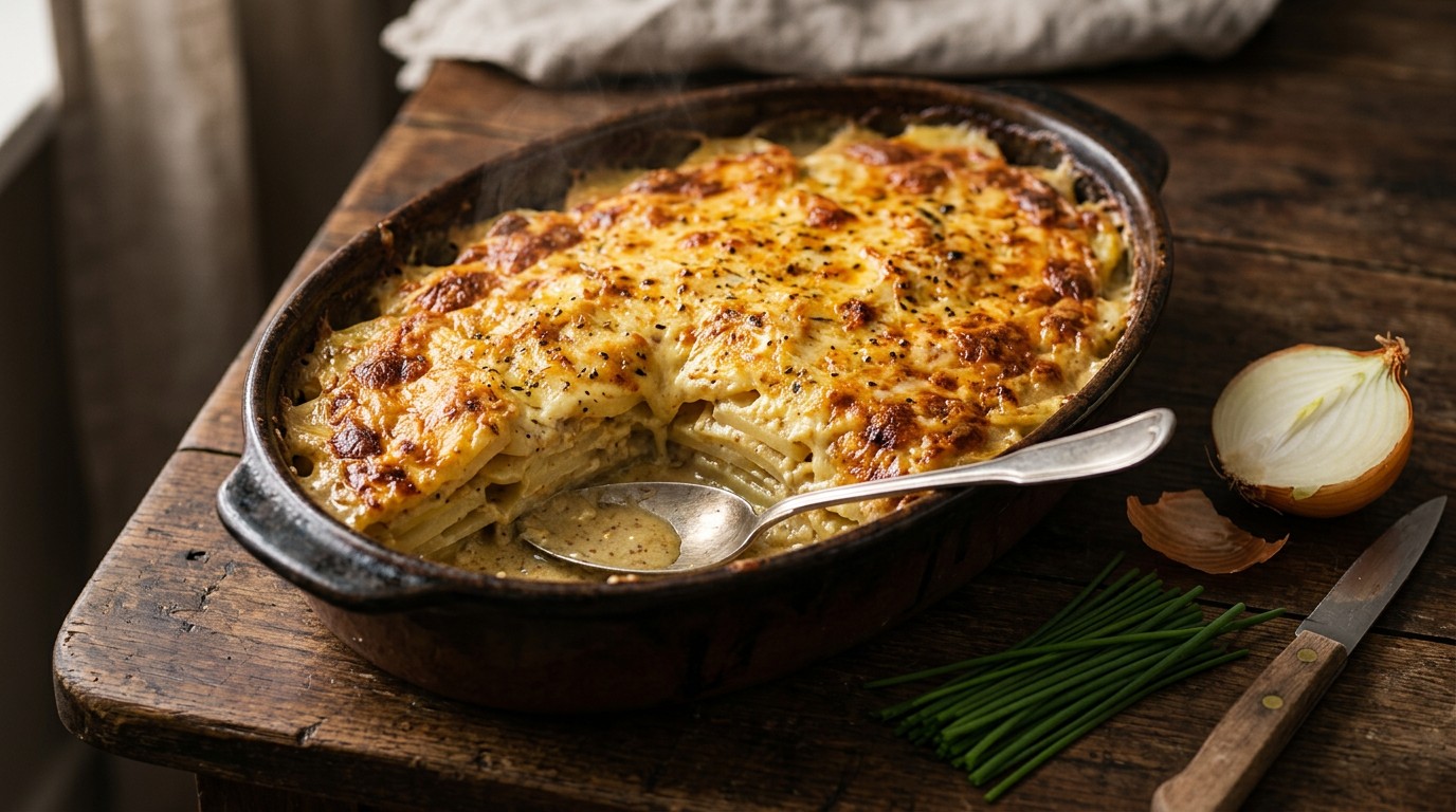 Snelle Kaas Aardappelschotel recept Snelle Kaas Aardappelschotel recept