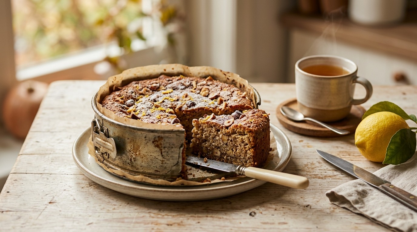 Snelle Kwark-notencake Zonder Meel