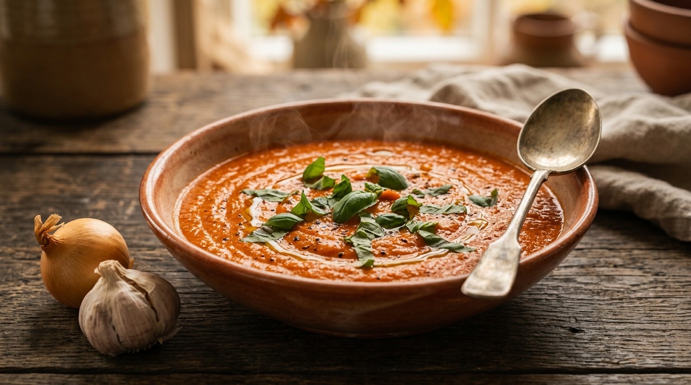 Snelle Tomaten-paprikasoep recept Snelle Tomaten-paprikasoep recept