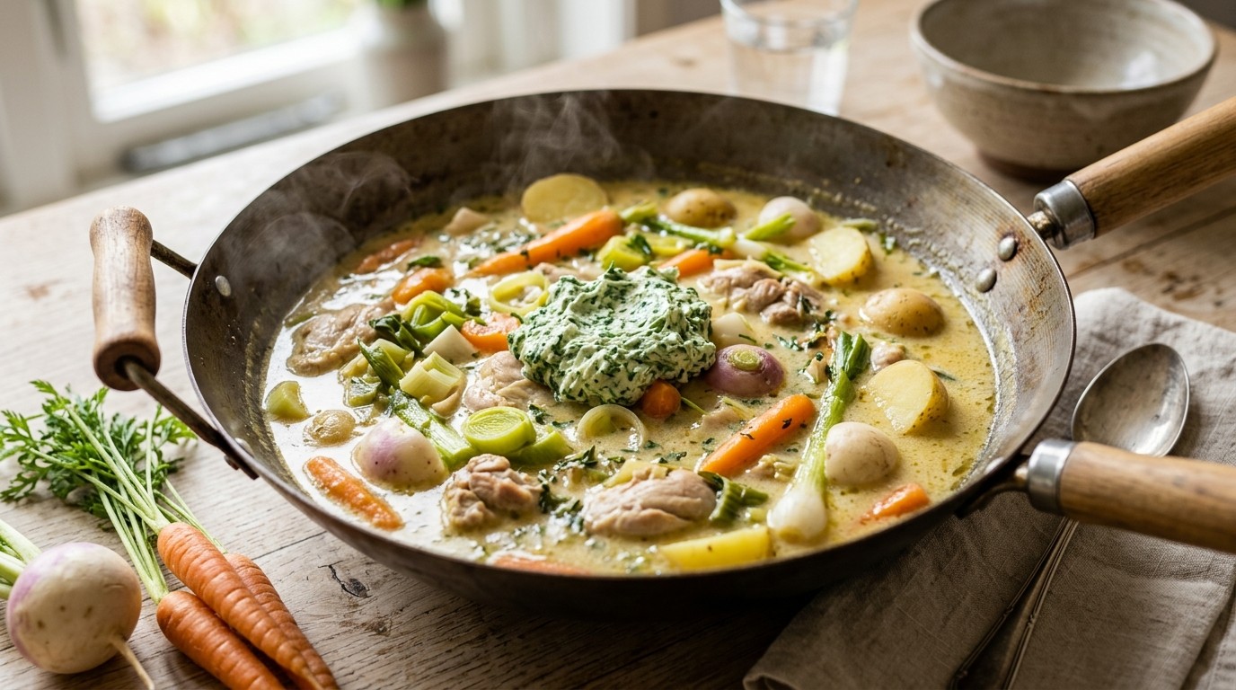 Snelle Waterzooi uit de wok met Kruidenroom