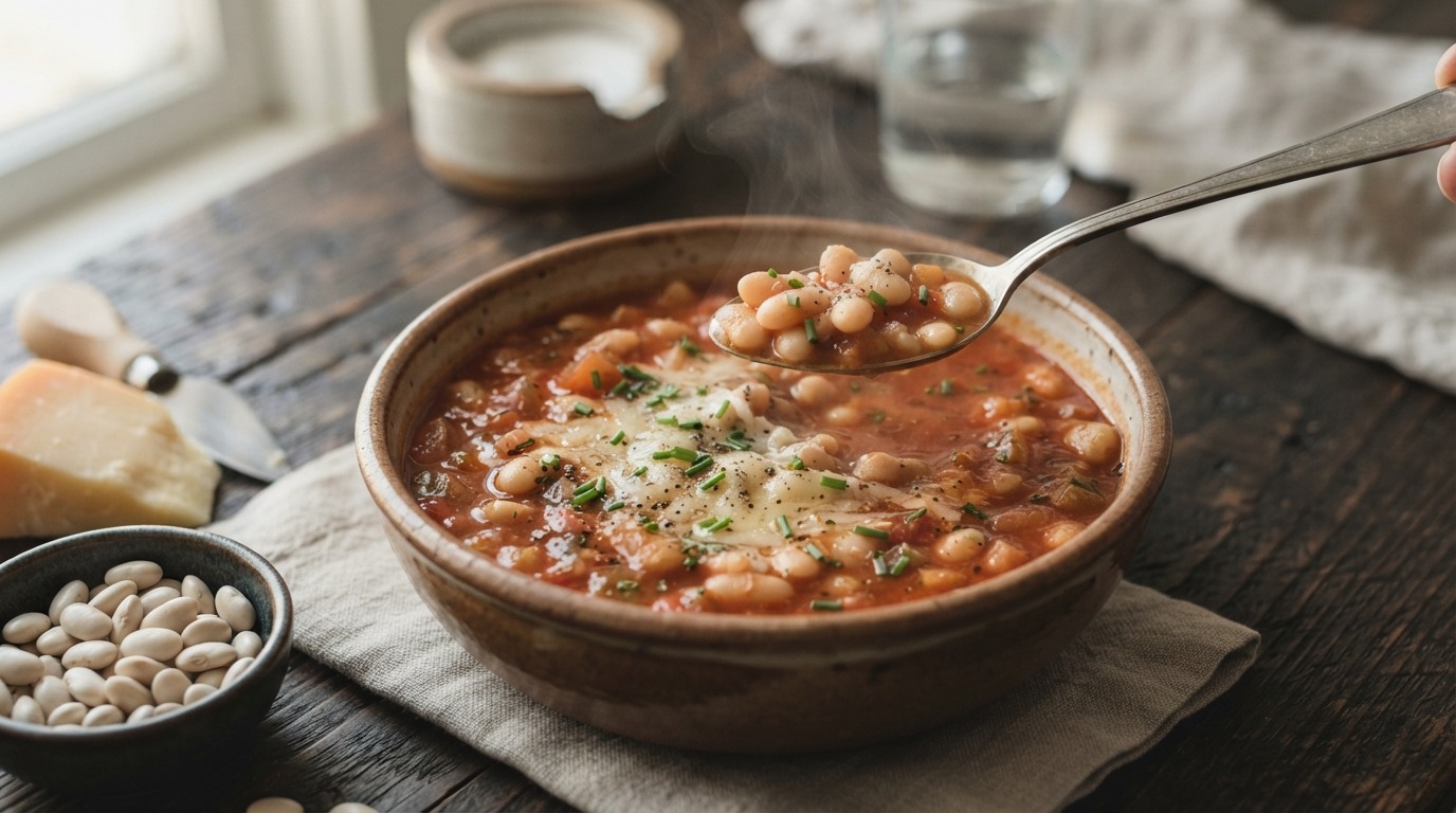 Snelle Witte Bonen-tomatensoep recept Snelle Witte Bonen-tomatensoep recept
