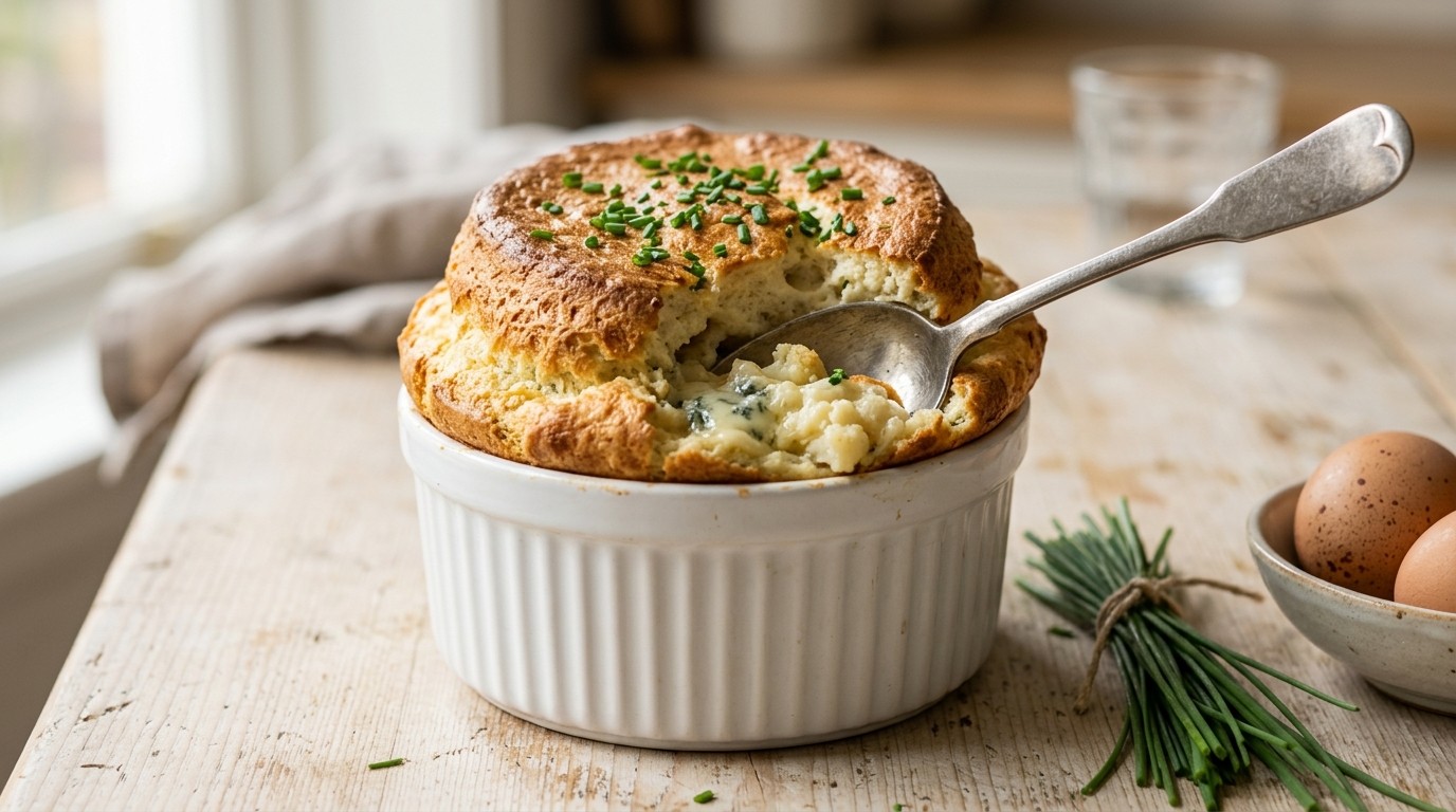 Soufflé van Bloemkool en Gorgonzola