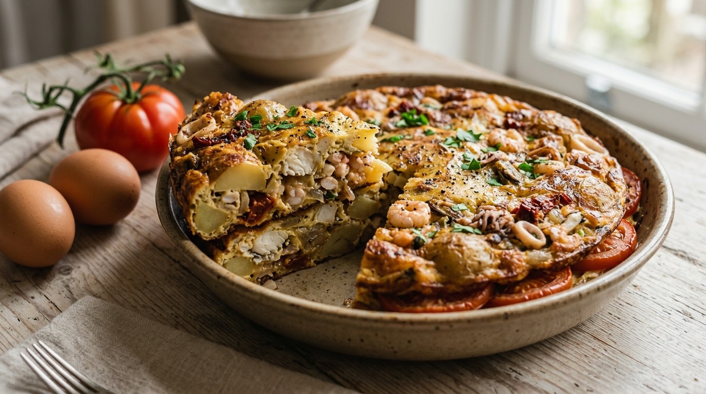 Spaanse Aardappel-visomelet
