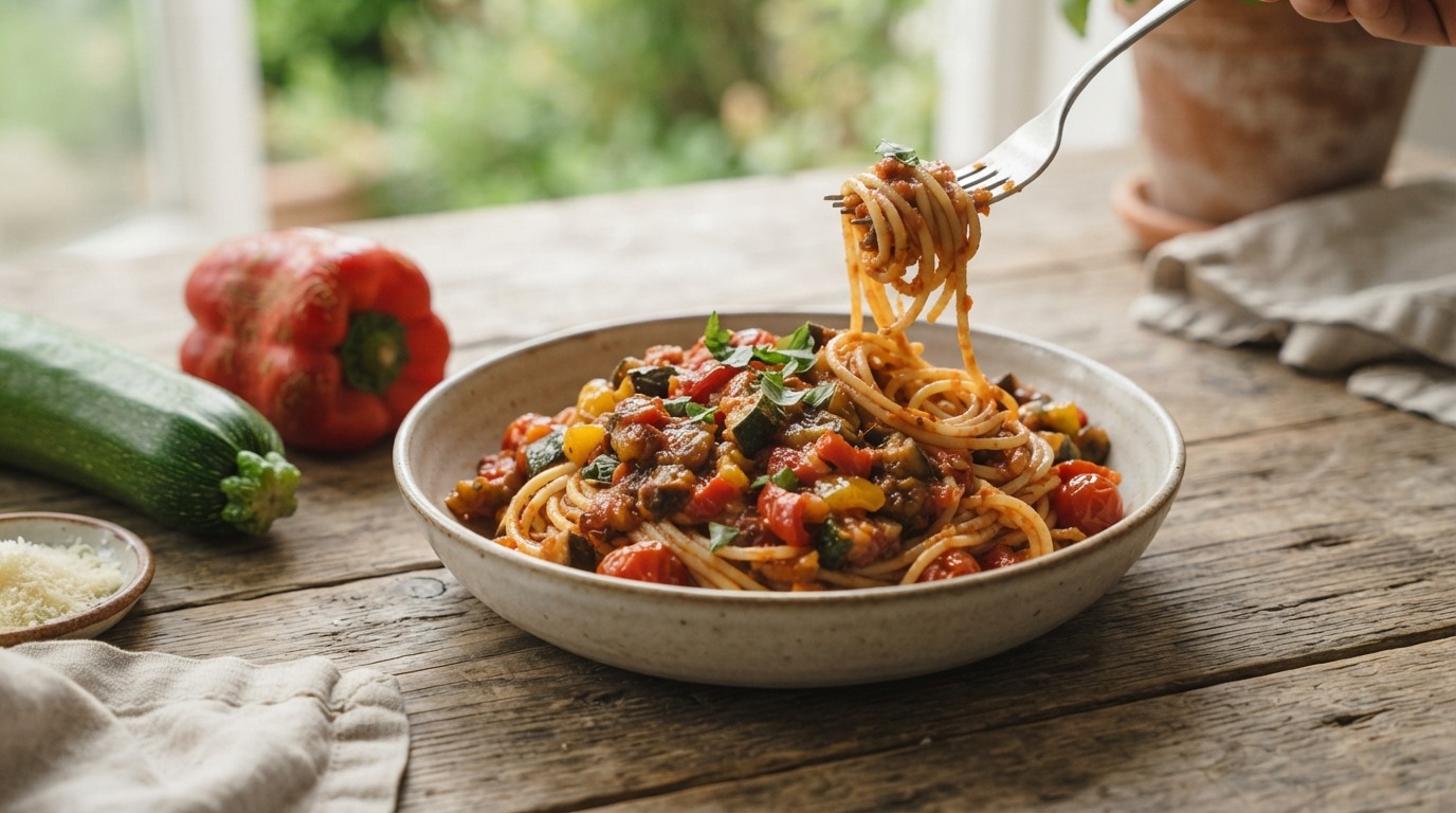 Spaghetti met Groentesaus