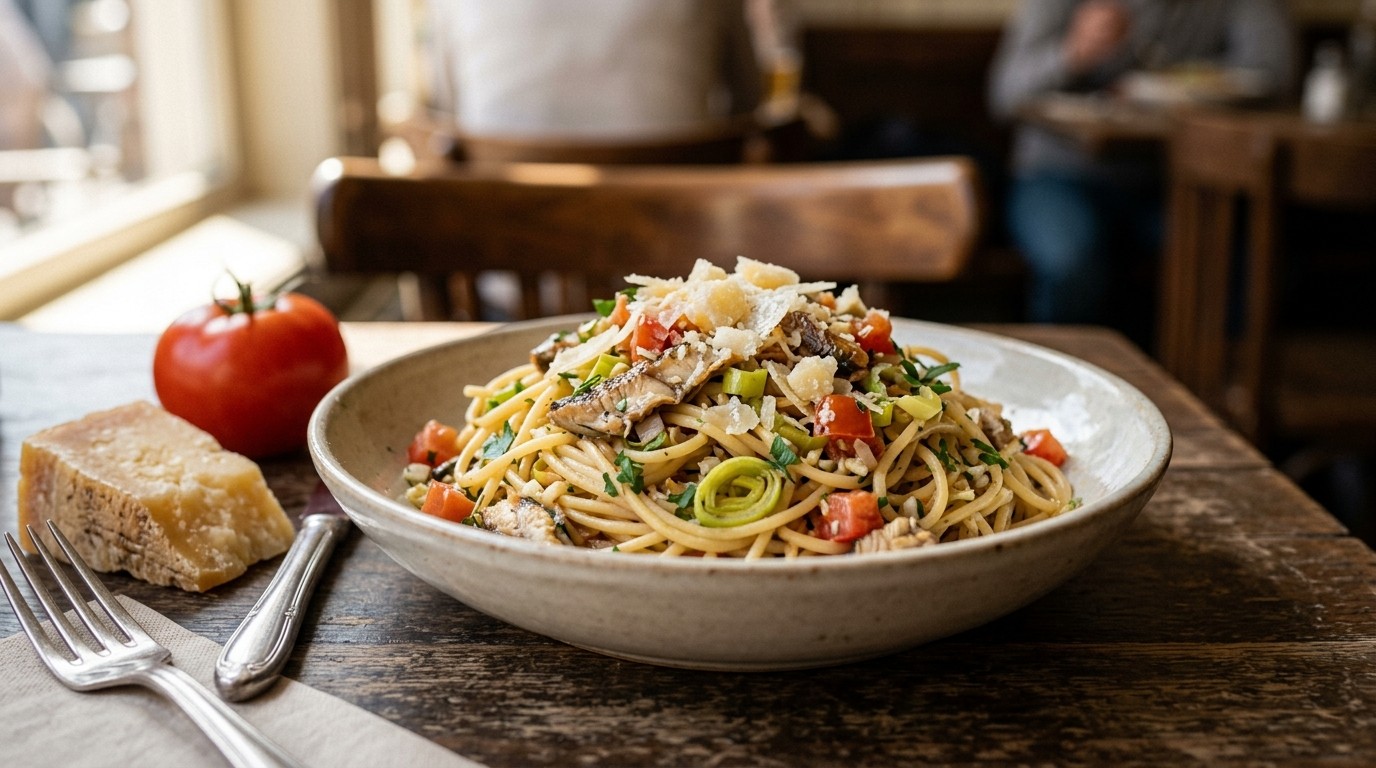 Spaghetti met Paling en Bejaarde Reypenaer