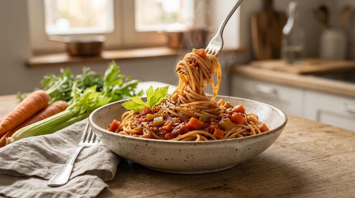 Spaghetti met Peen en Bleekselderij recept Spaghetti met Peen en Bleekselderij recept
