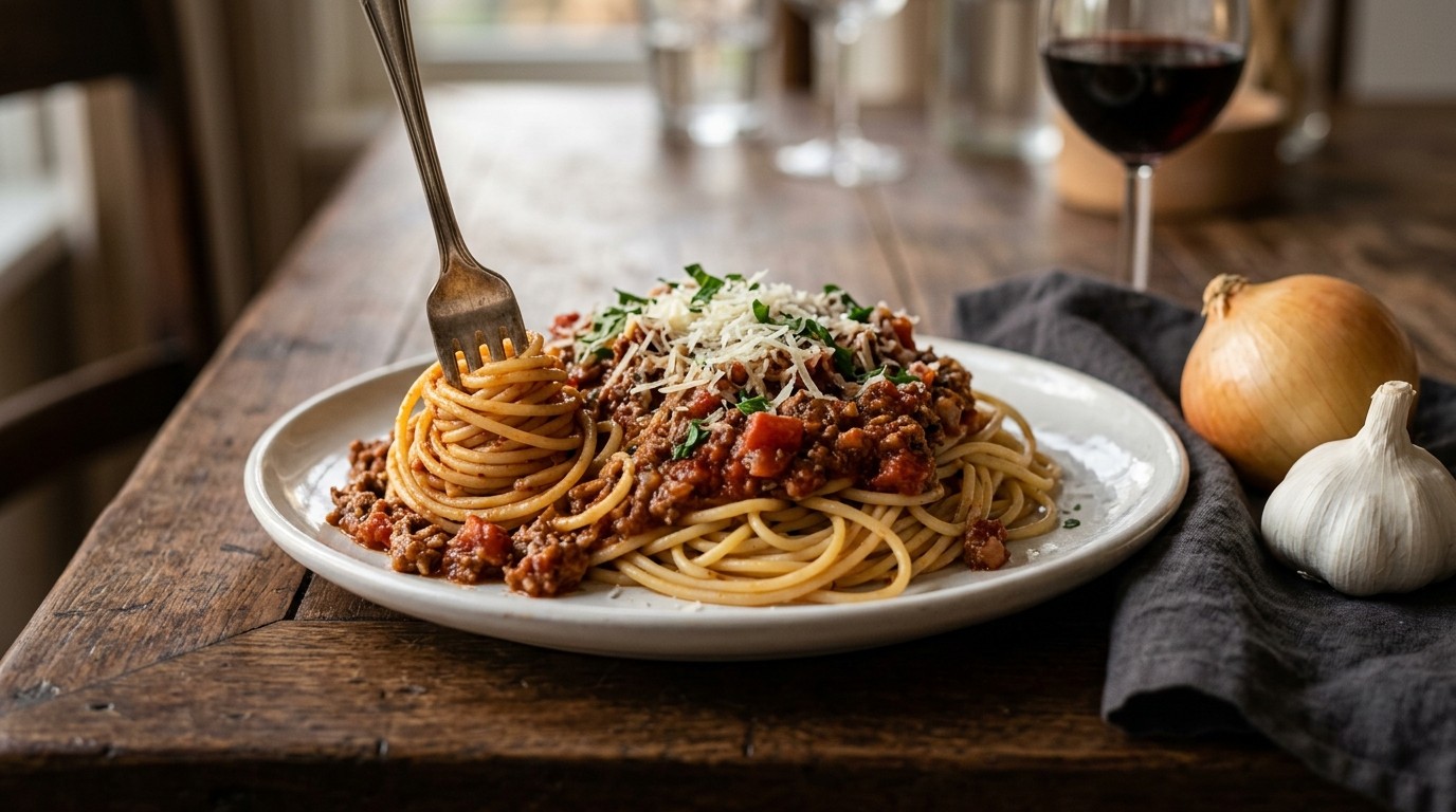 Spaghetti met Tomatengehaktsaus