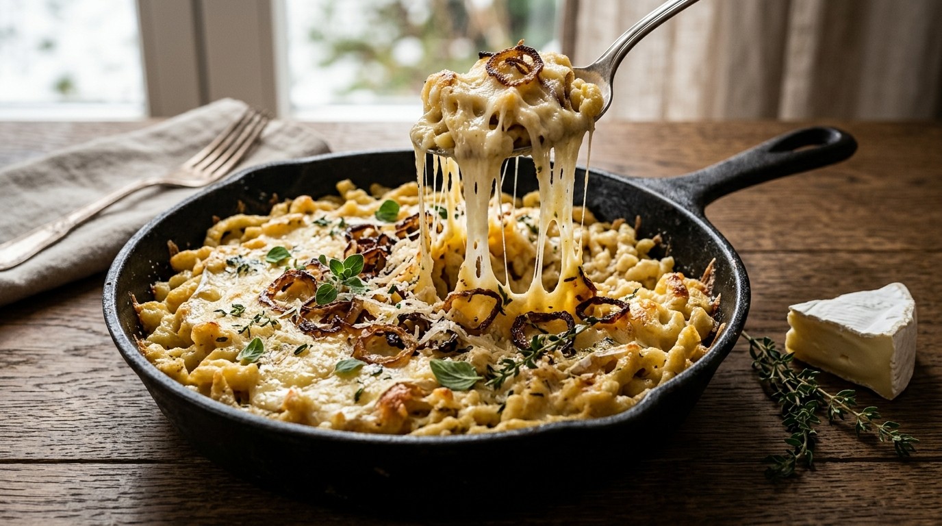 Spätzle met Camembert