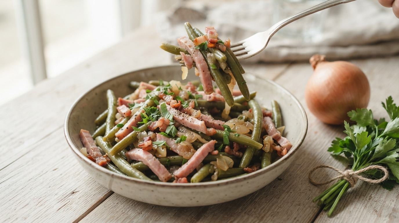 Sperziebonen met ham recept Sperziebonen met ham recept