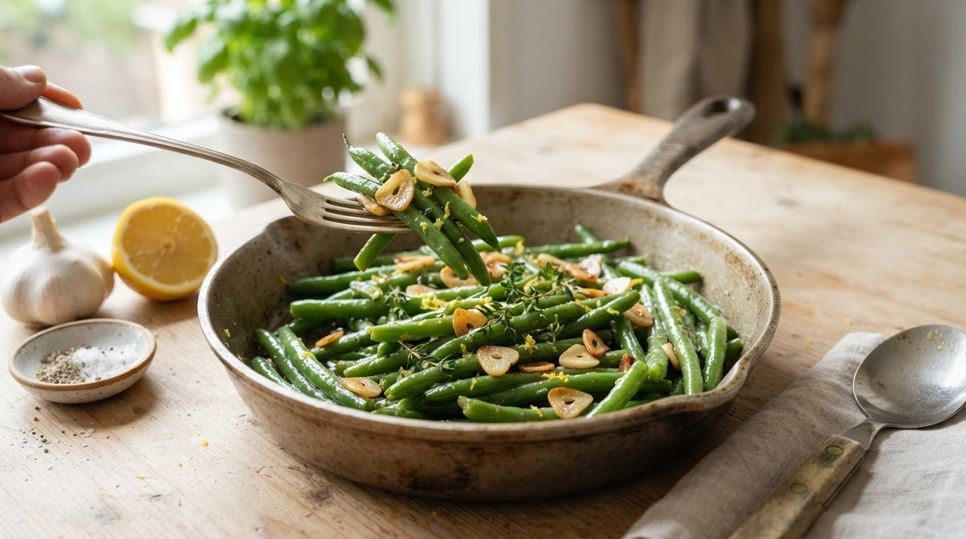 Sperziebonen met Knoflook