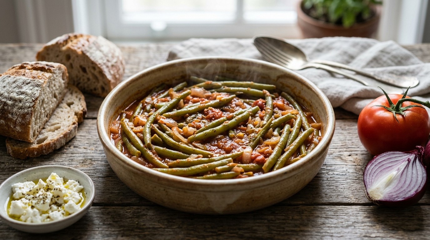 Sperziebonen met ui en Tomatensaus recept Sperziebonen met ui en Tomatensaus recept