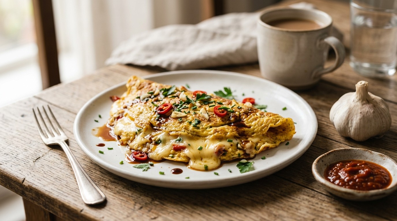 Spicy Omelet met Kaas