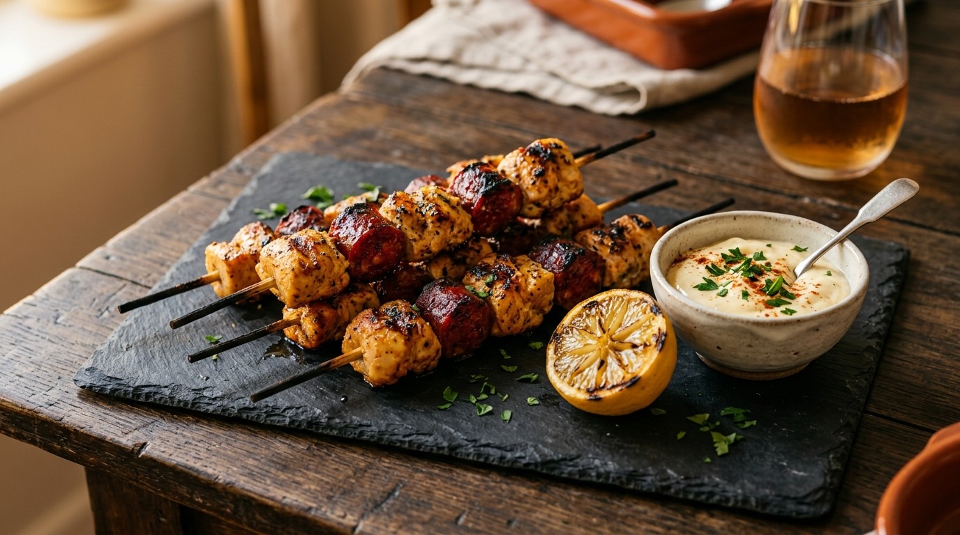 Spiesjes met Chorizo en Kip recept Spiesjes met Chorizo en Kip recept