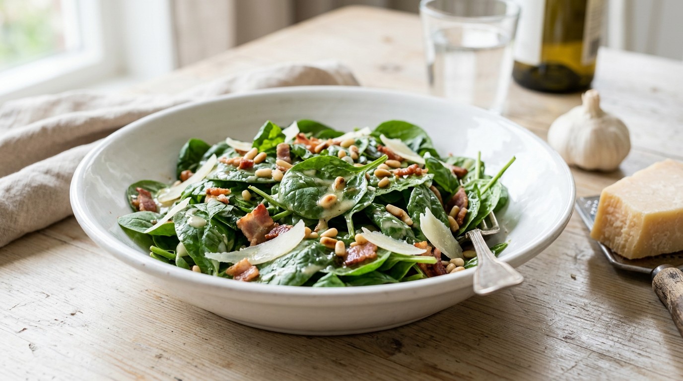 Spinazie Basilicum Salade recept Spinazie Basilicum Salade recept