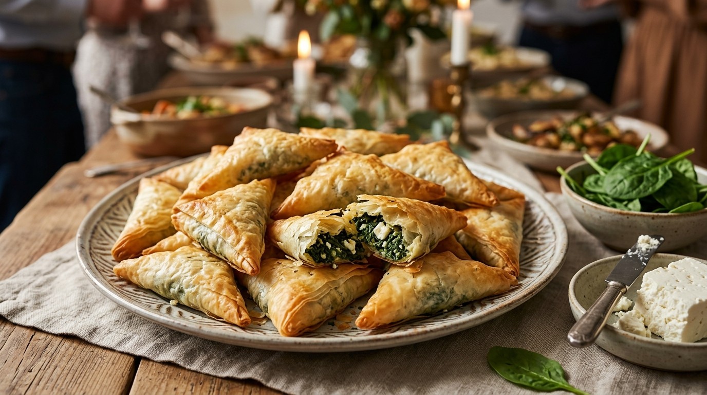Spinazie-feta Pasteitjes Voor Buffet recept Spinazie-feta Pasteitjes Voor Buffet recept