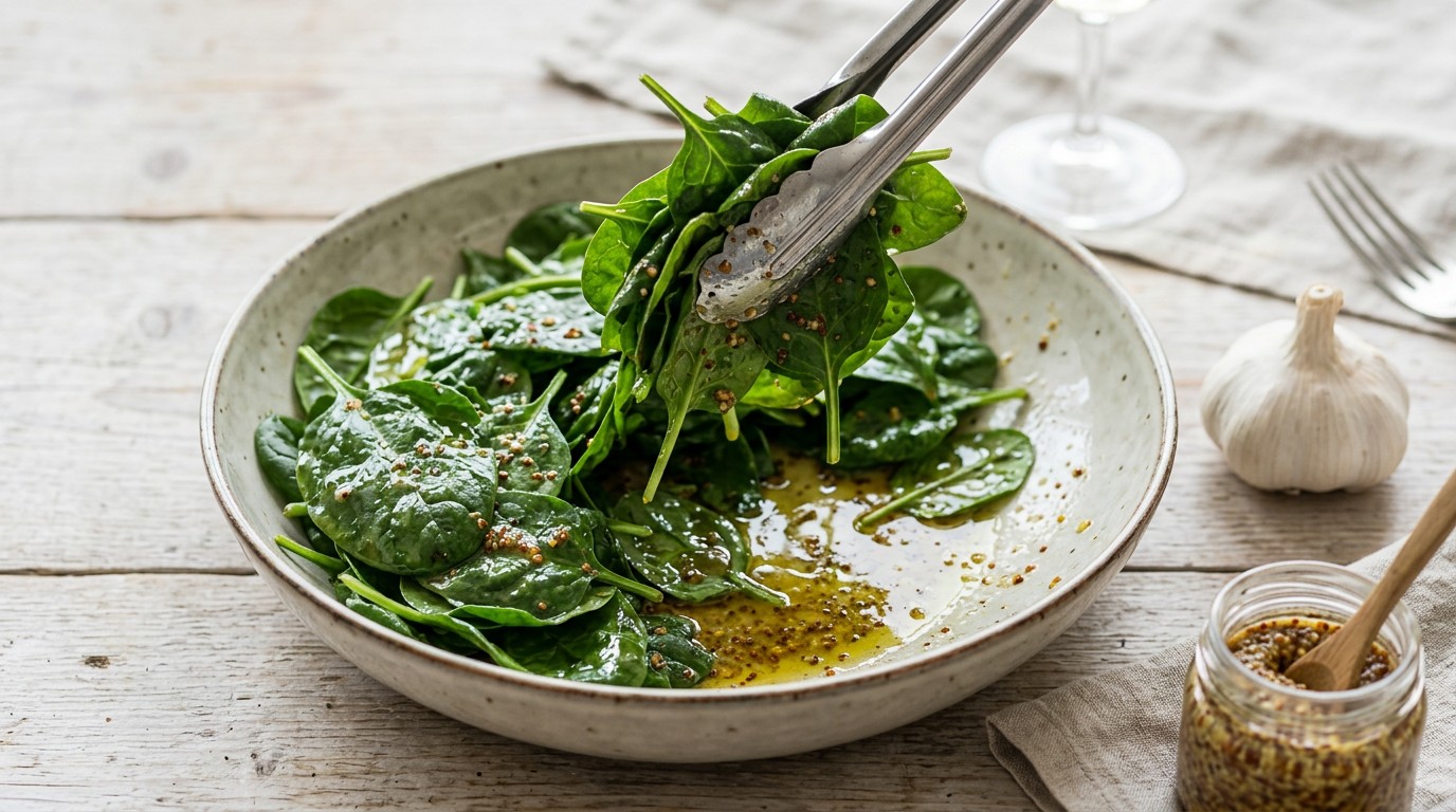 Spinazie met Vinaigrette recept Spinazie met Vinaigrette recept