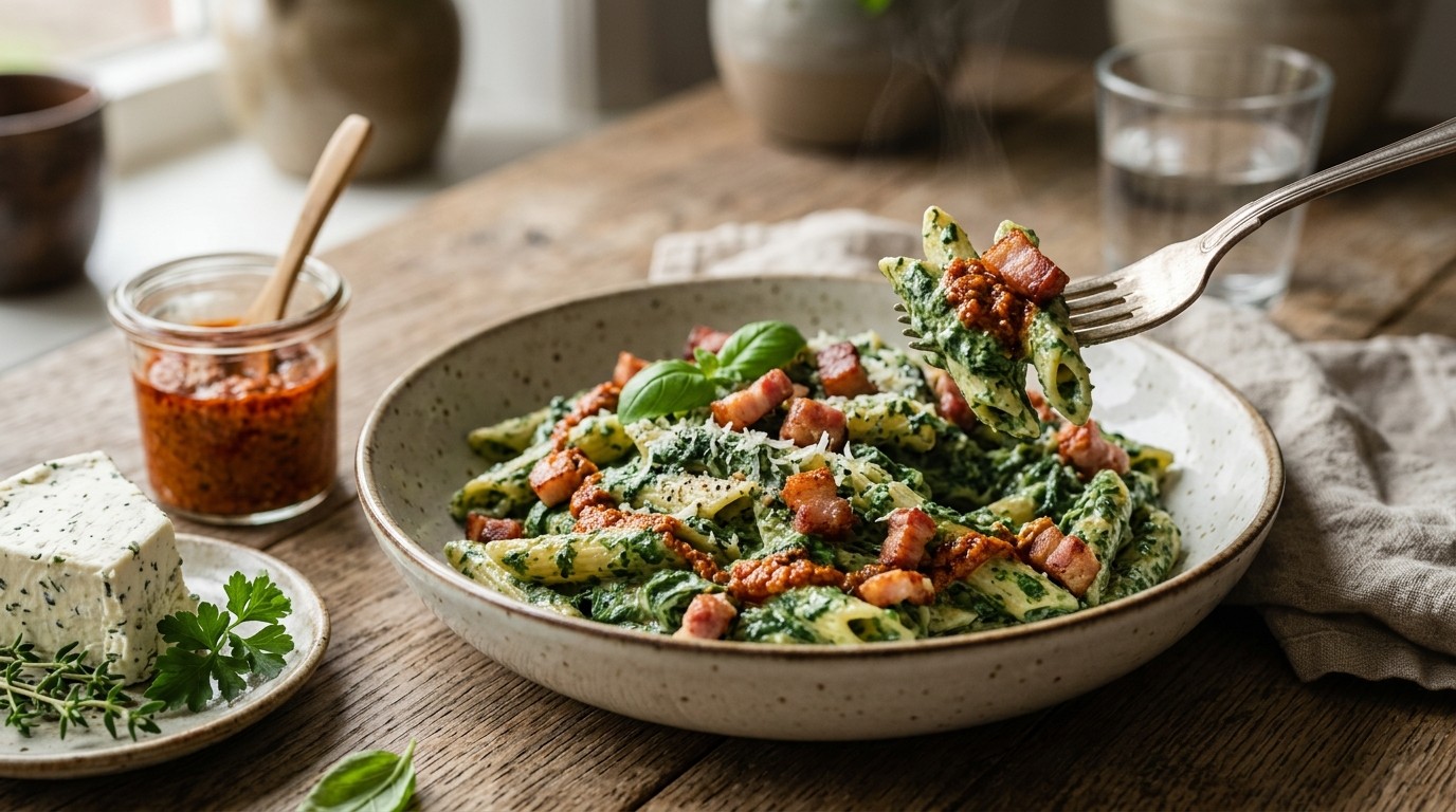 Spinazie Pasta recept Spinazie Pasta recept