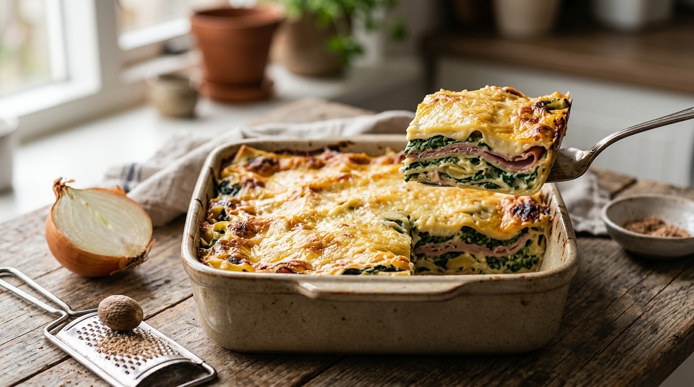 Spinazielasagne met ham recept Spinazielasagne met ham recept