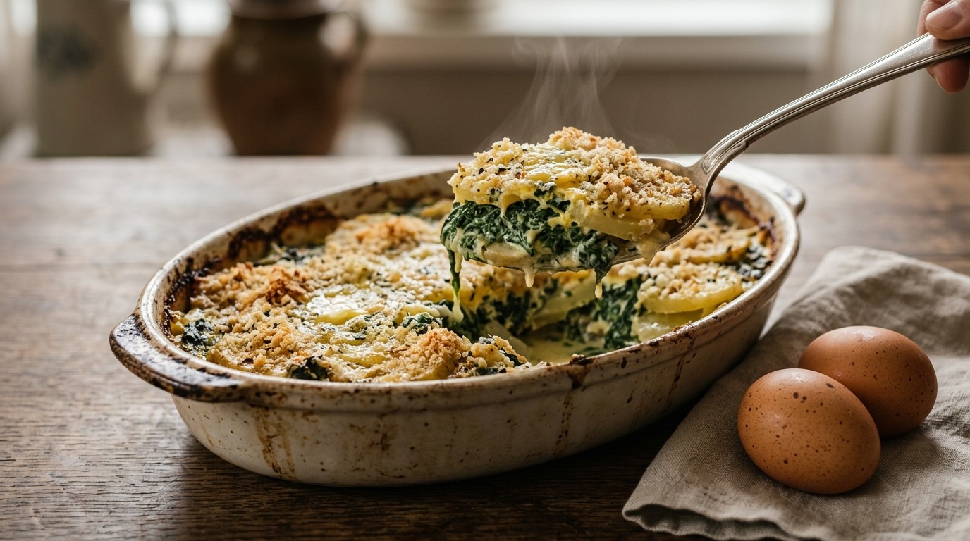 Spinazieschaal uit de Oven recept Spinazieschaal uit de Oven recept
