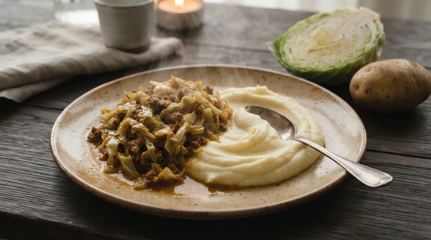 Spitskool met Aardappelpuree