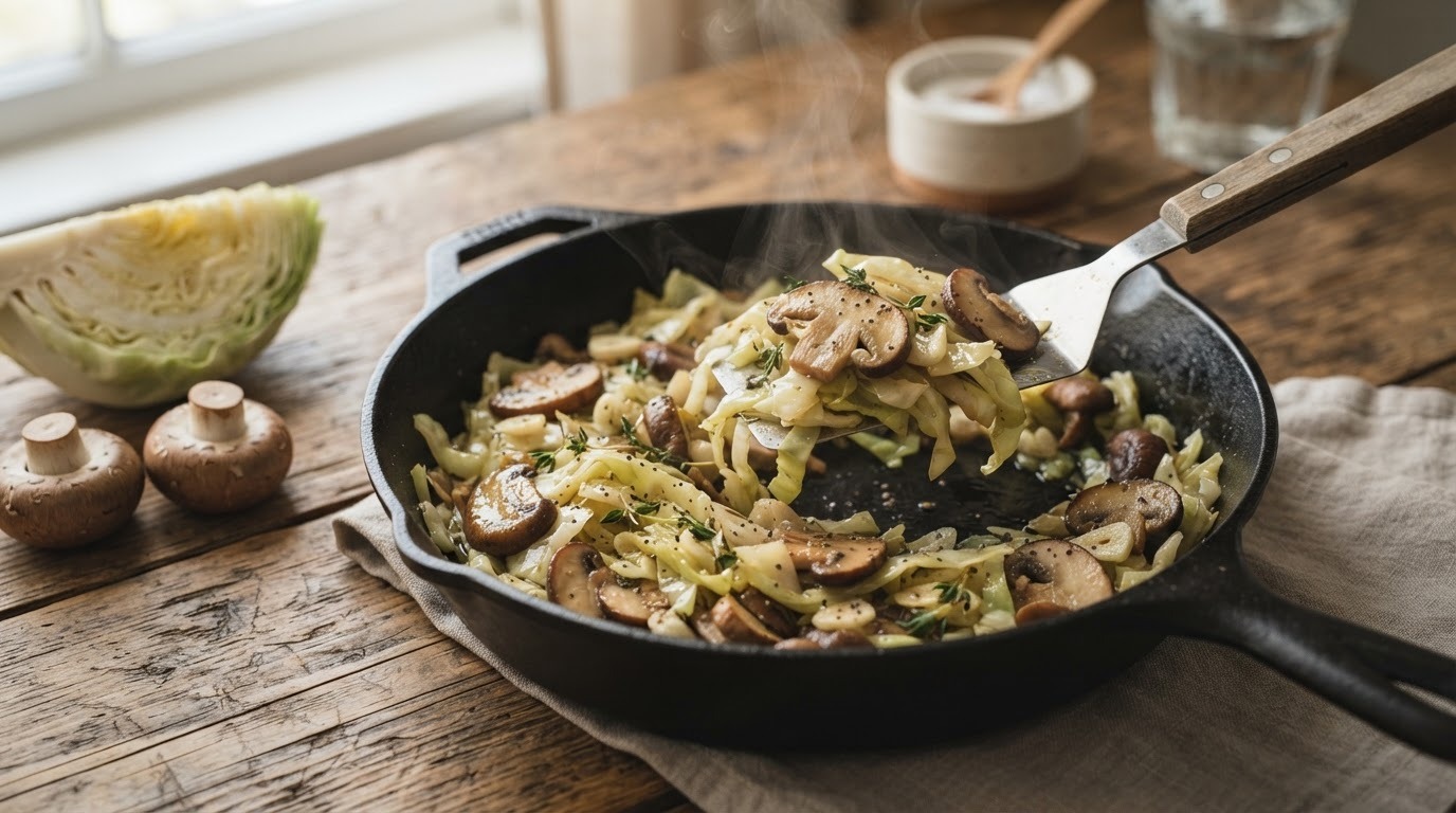 Spitskool met Champignons