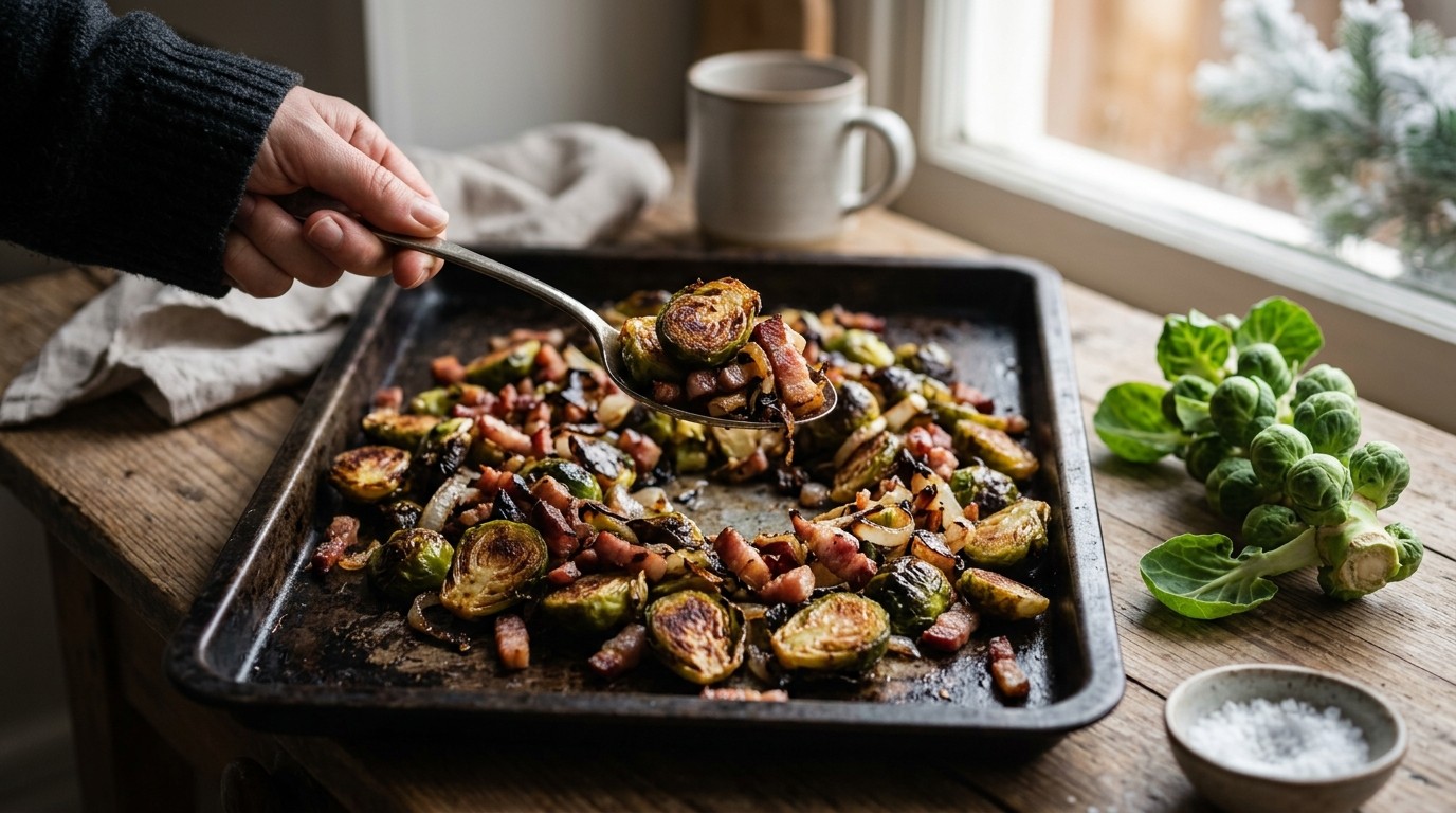 Spruitjes met Spek en ui uit de Oven
