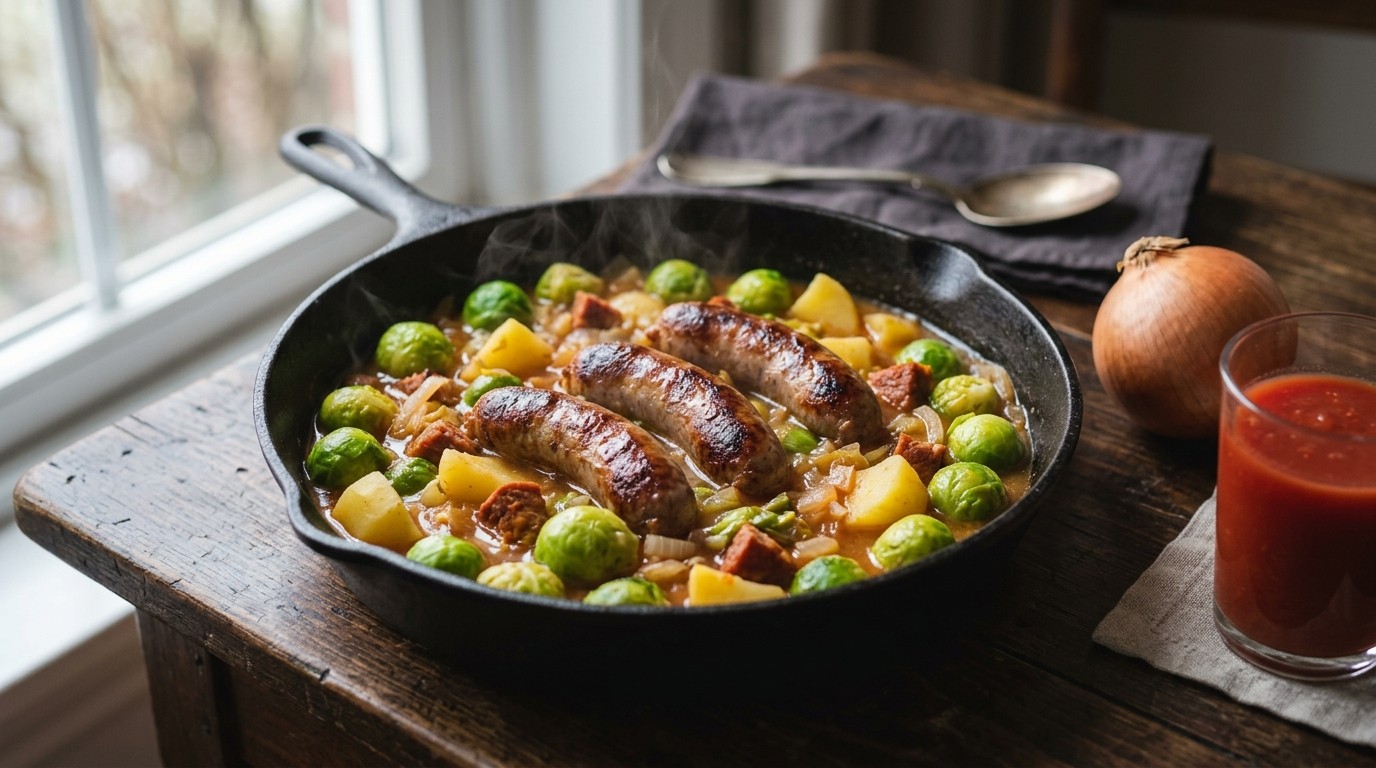 Spruitjes Stew met Saucijsjes