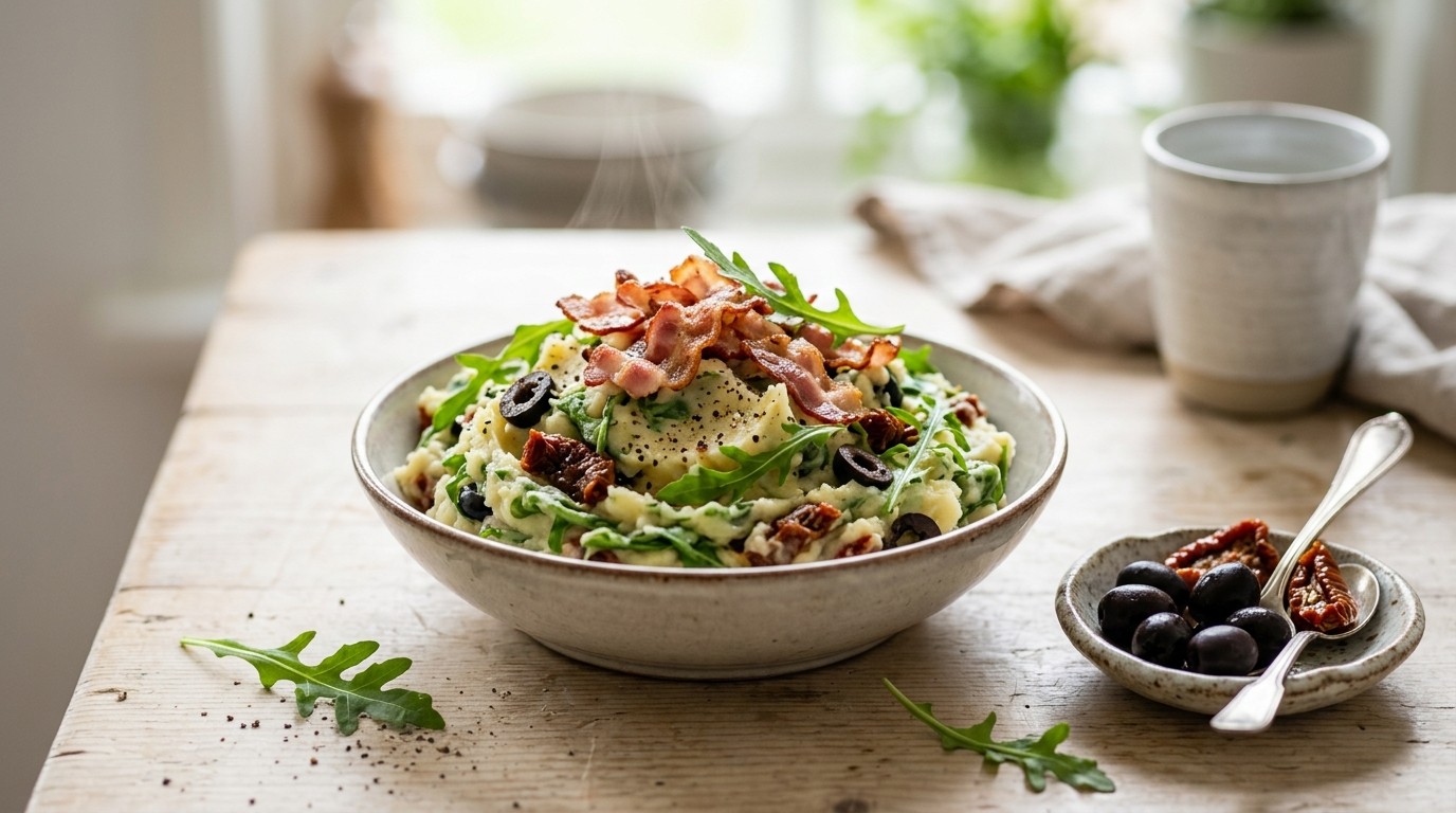 Stamppot met Rucola en Bacon