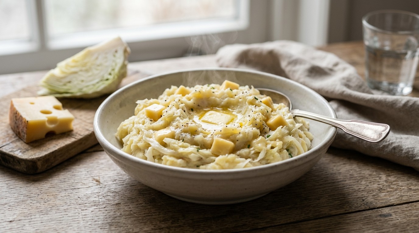 Stamppot van Witte Kool en Emmentaler