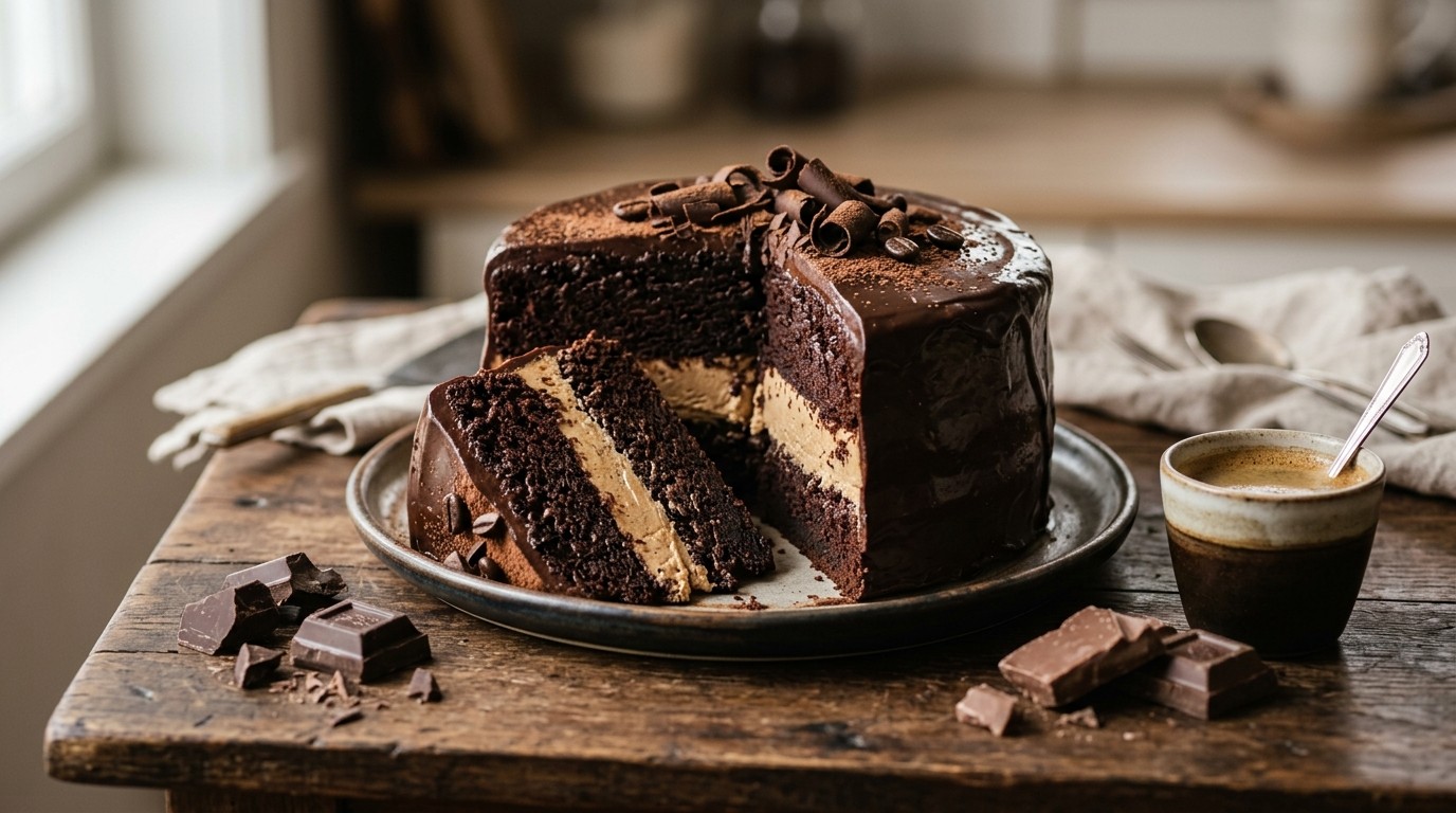 Stevige Chocolade-mokkataart