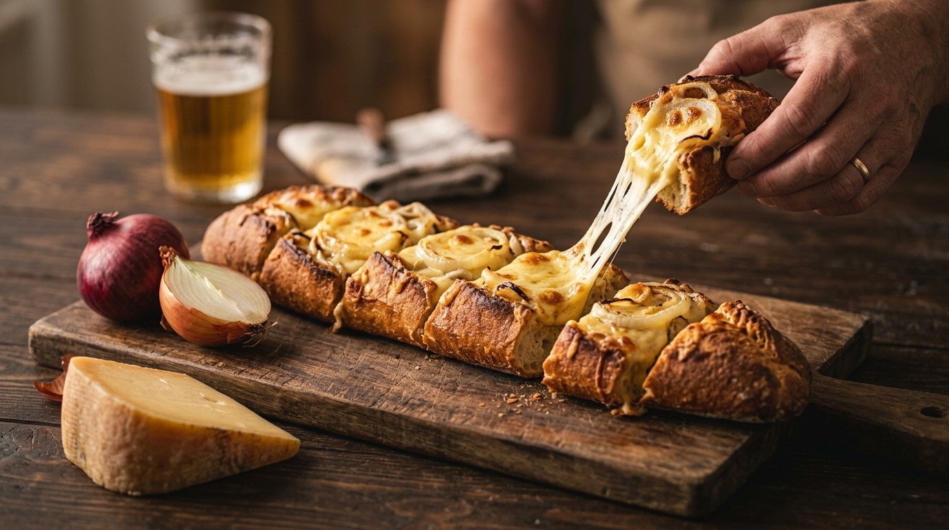 Stokbrood met Kaas en ui recept Stokbrood met Kaas en ui recept