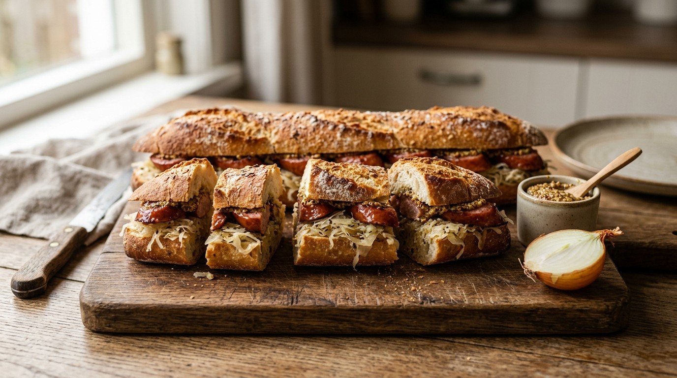 Stokbrood Zuurkool-rookworst