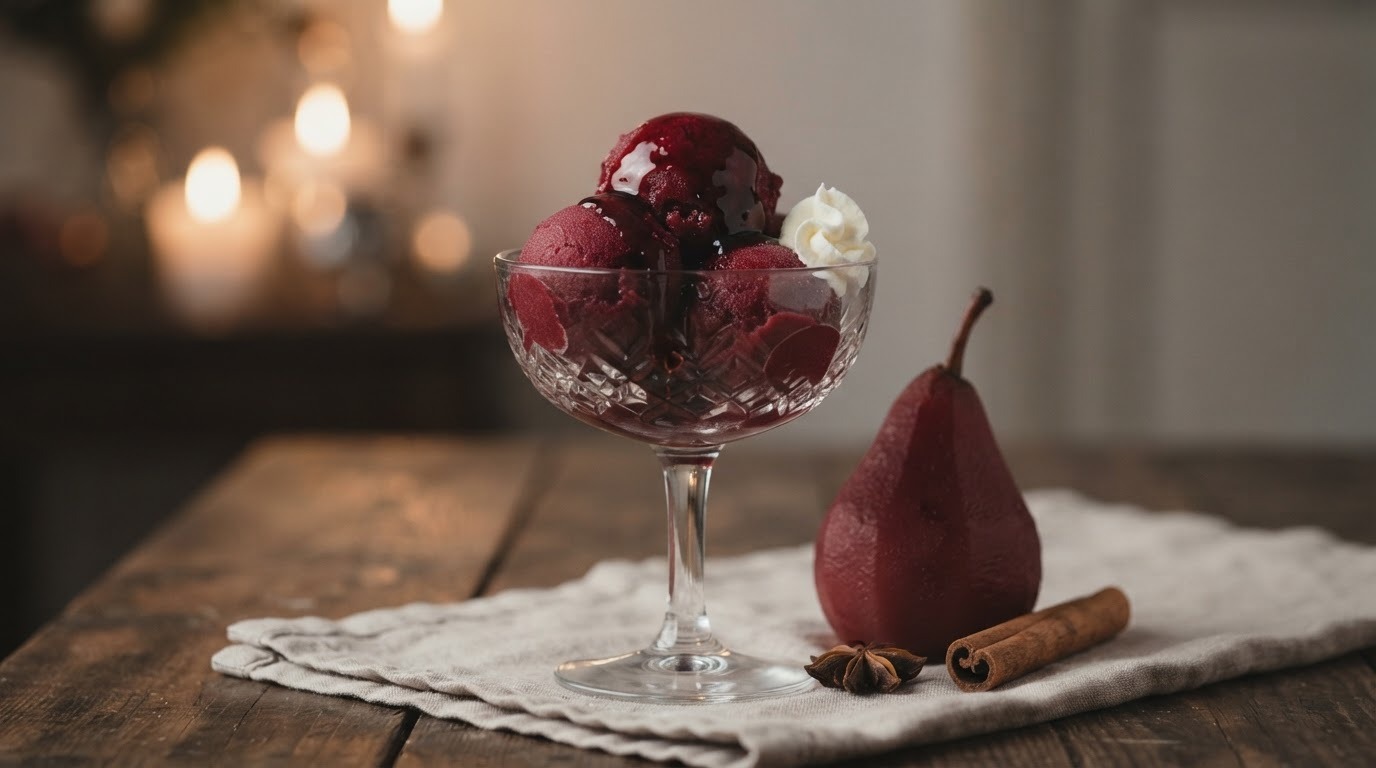 Stoofperensorbet