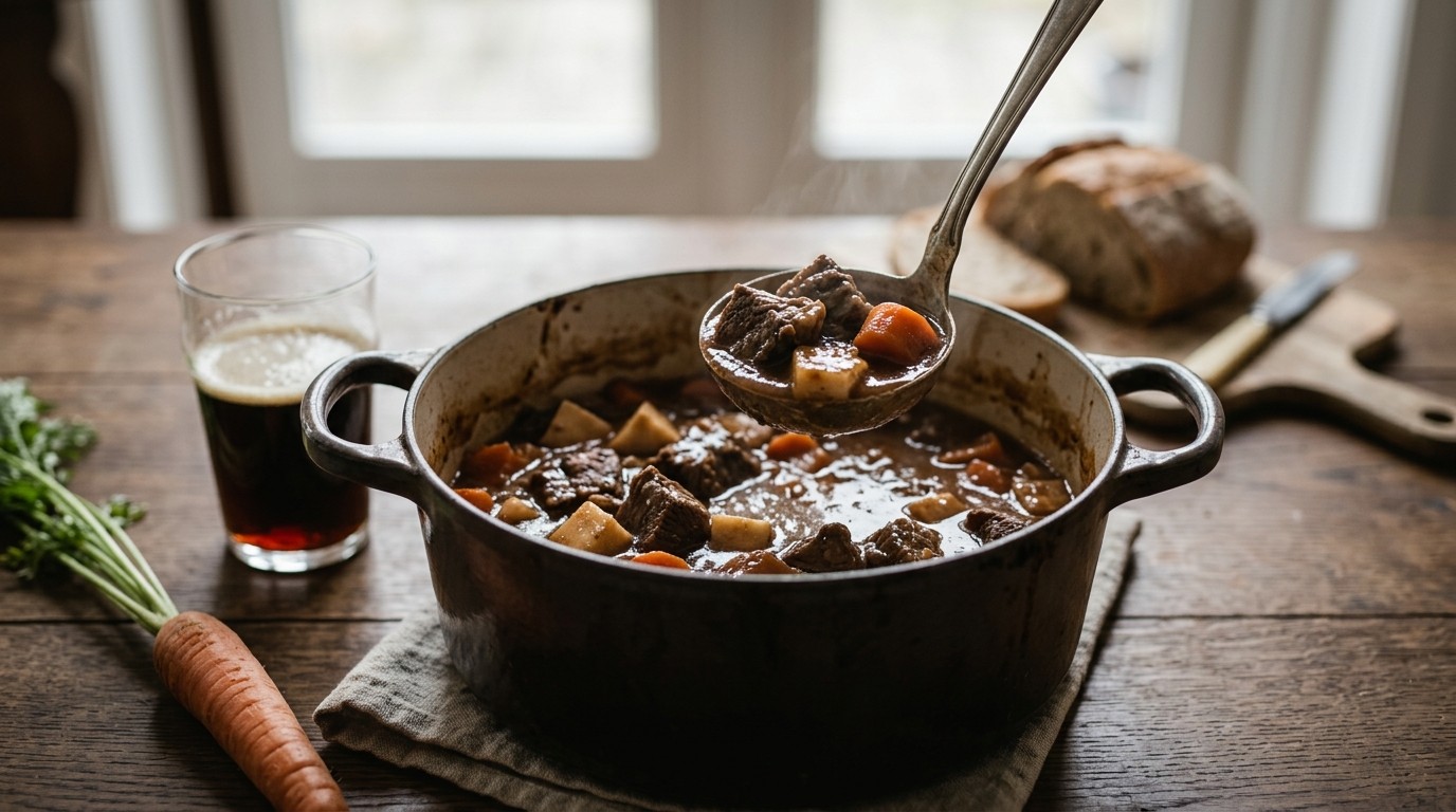 Stoofpot met Runderlappen en Bier