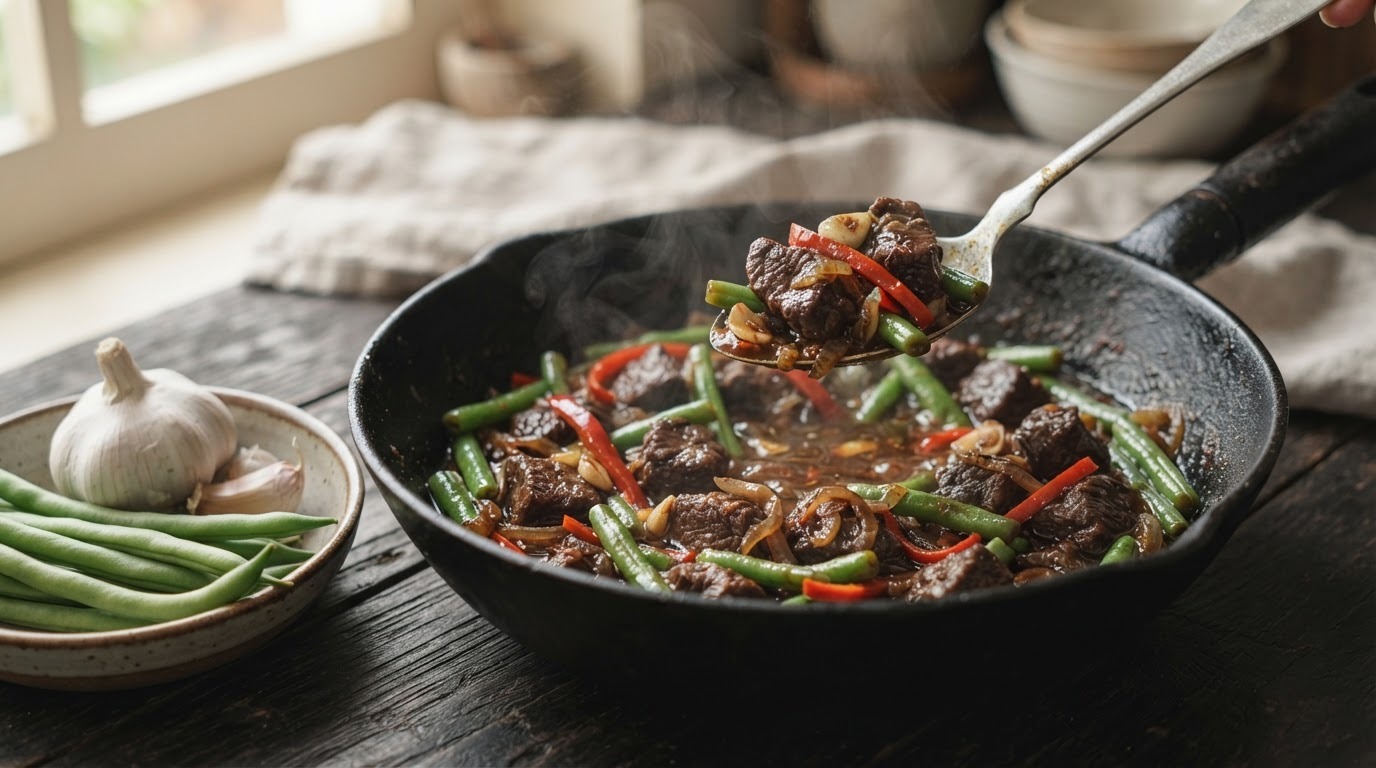 Stoofschotel met Rundvlees en Sperziebonen recept Stoofschotel met Rundvlees en Sperziebonen recept